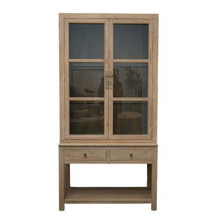 Rosalie Reclaimed Wood Glass Cabinet