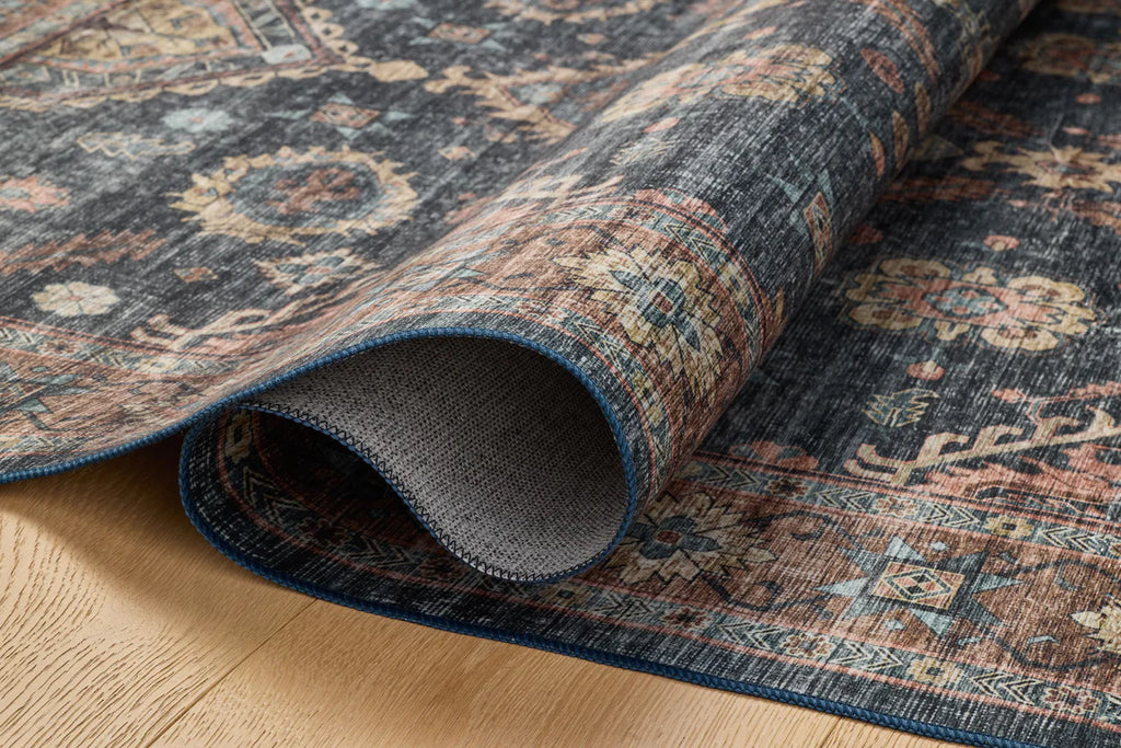 Anniston Rug Denim / Sunset, Machine Washable