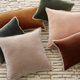 Kalamata Velvet / Linen Russet Pillows