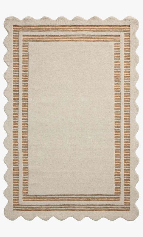 Chris Loves Julia x Loloi, Scottie Ivory / Rust Rug