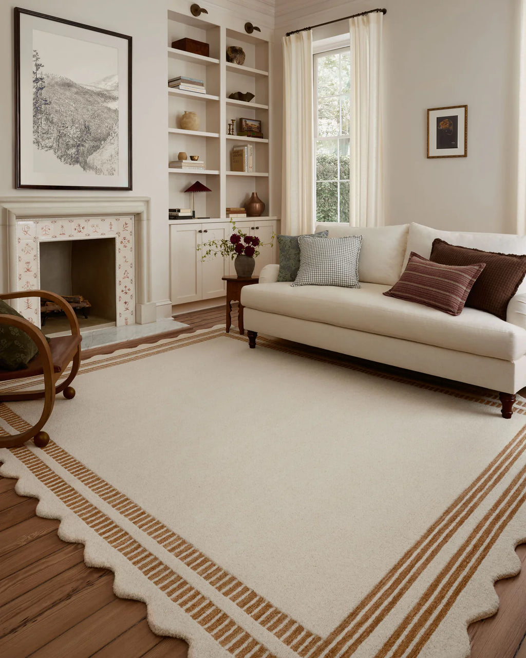 Chris Loves Julia x Loloi, Scottie Ivory / Rust Rug