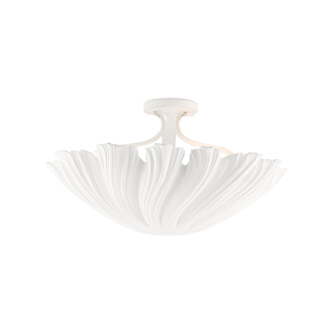 Mia White Semi-Flush Mount