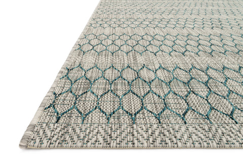 Isle Grey / Teal 9'-2" x 12'-1" Area Rug - IE-01 - 9'-2" x 12'-1"