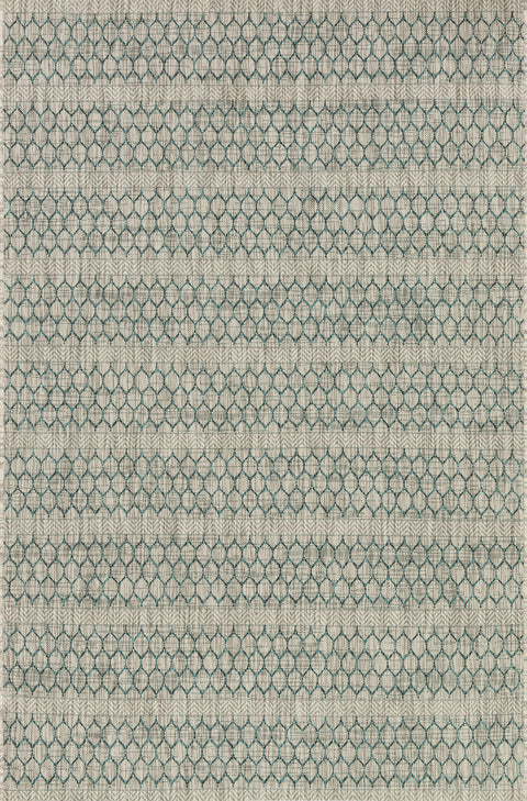 Isle Grey / Teal 9'-2" x 12'-1" Area Rug - IE-01 - 9'-2" x 12'-1"