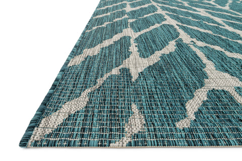 Isle Teal / Grey 9'-2" x 12'-1" Area Rug - IE-02 - 9'-2" x 12'-1"