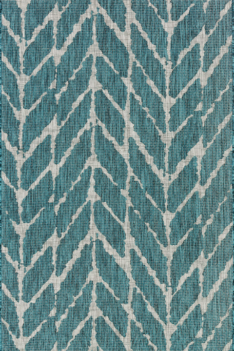 Isle Teal / Grey 9'-2" x 12'-1" Area Rug - IE-02 - 9'-2" x 12'-1"