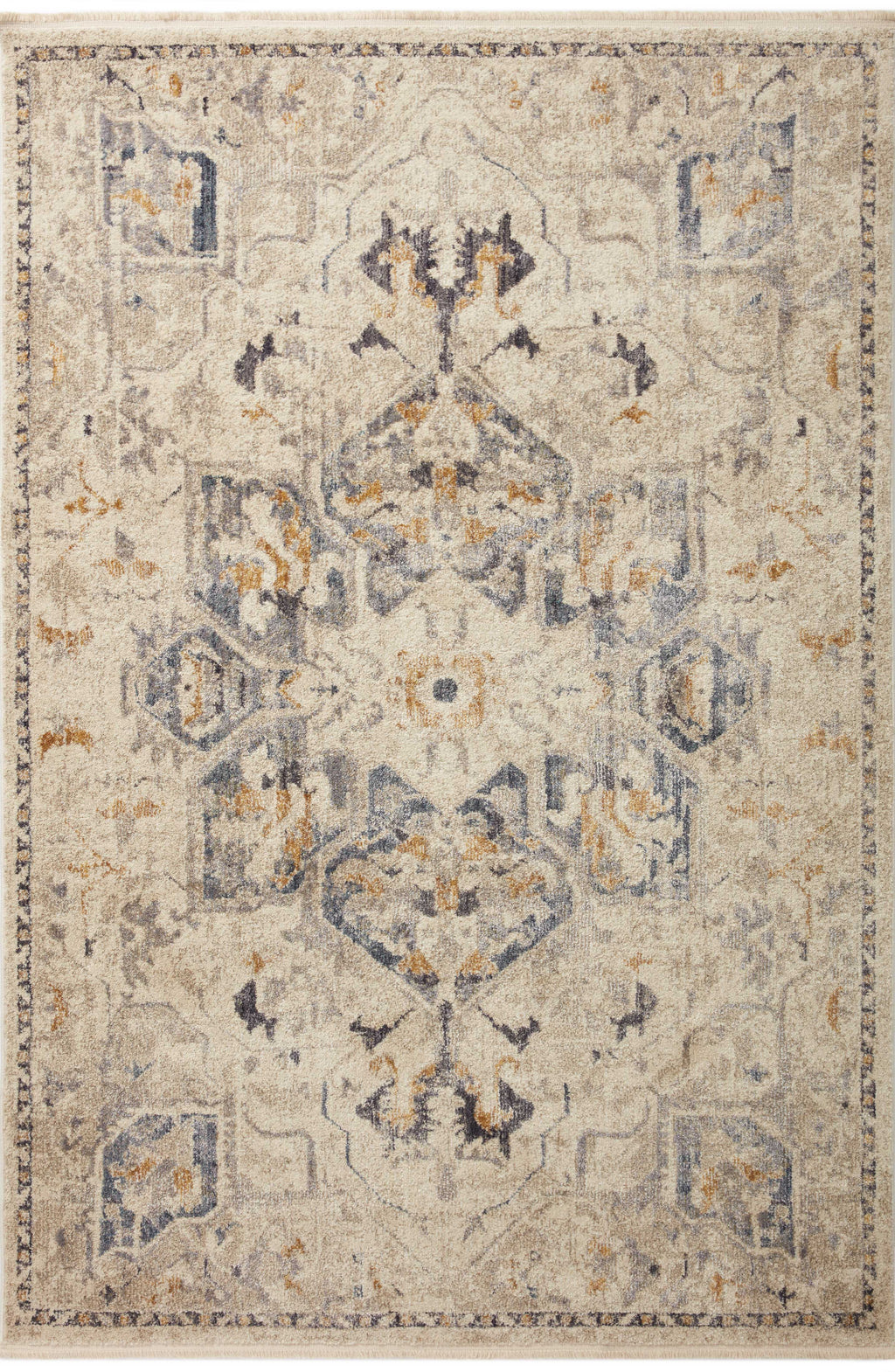Magnolia Home By Joanna Gaines x Loloi Janey Natural / Indigo 11'-6" x 15'-6" Area Rug - JAY-01 - 11'-6" x 15'-6"