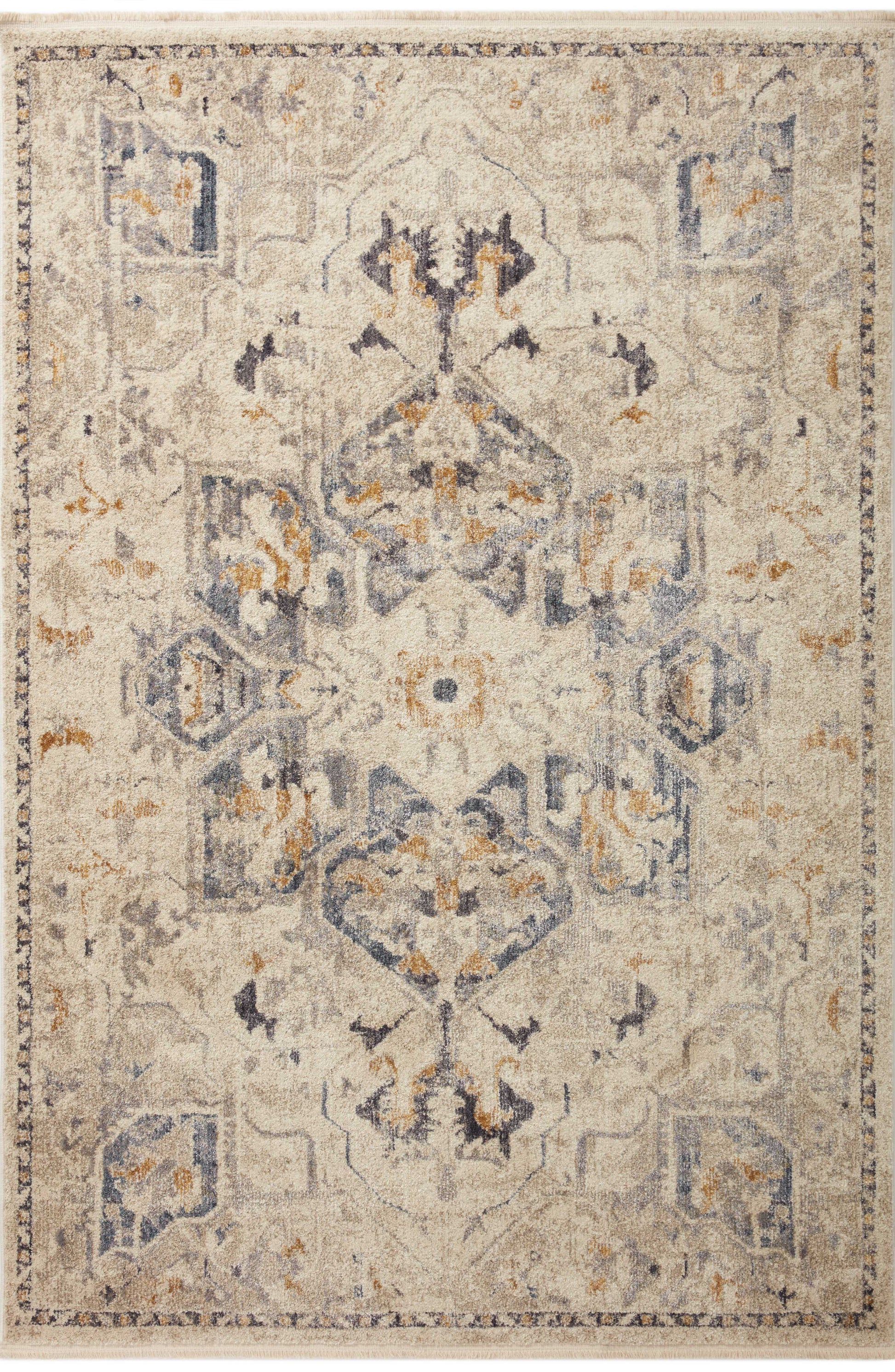 Magnolia Home By Joanna Gaines x Loloi Janey Natural / Indigo 11'-6" x 15'-6" Area Rug - JAY-01 - 11'-6" x 15'-6"