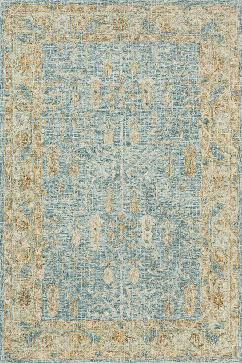 Julian Blue / Gold 12'-0" x 15'-0" Area Rug - JI-05 - 12'-0" x 15'-0"