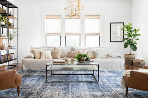 Magnolia Home By Joanna Gaines x Loloi Kennedy Denim 11'-6" x 15'-6" Area Rug - KEN-01 - 11'-6" x 15'-6"