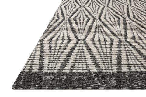 Kenzie Ivory / Charcoal 11'-6" x 15' Area Rug - KNZ-01 - 11'-6" x 15'