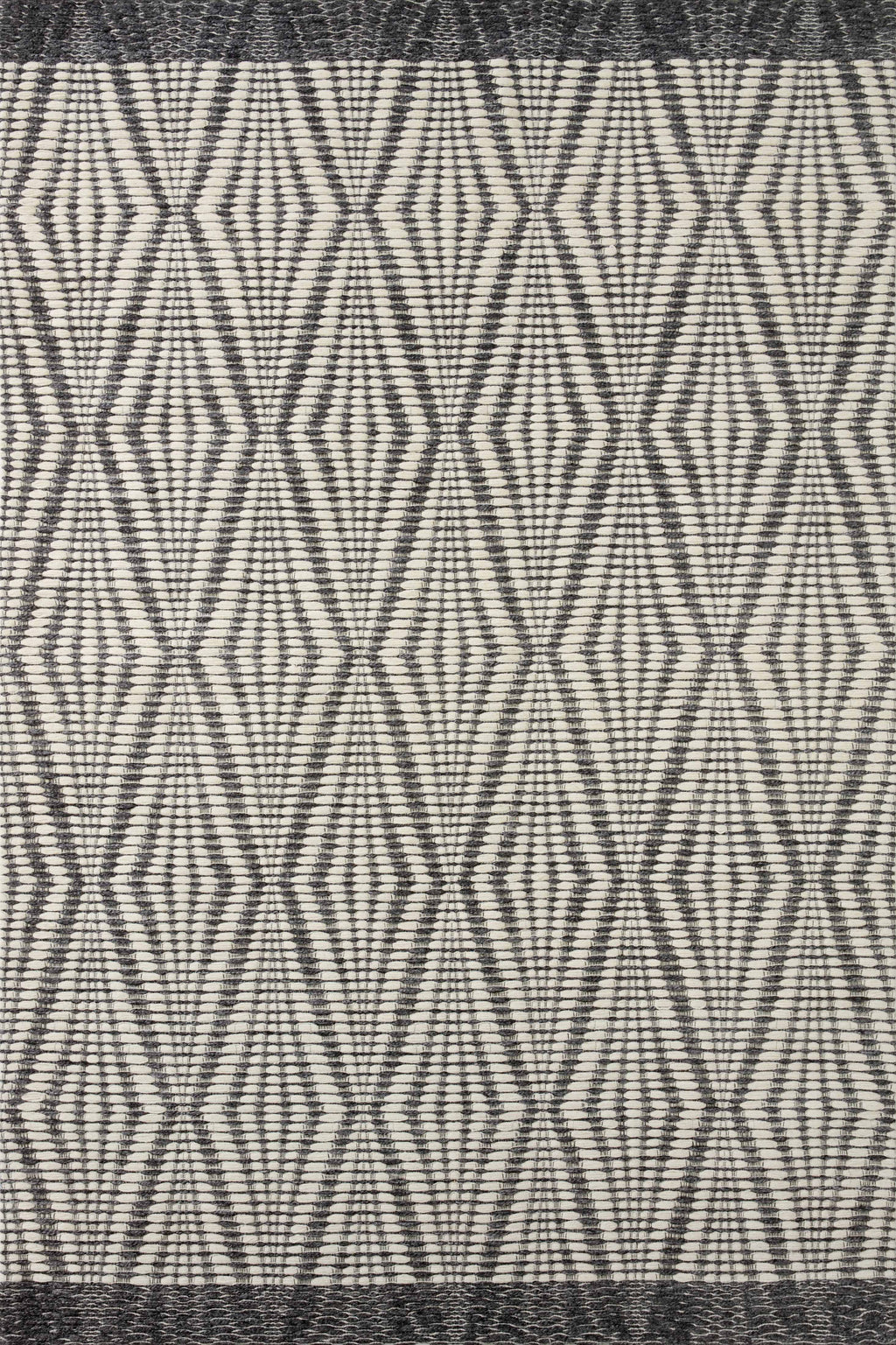 Kenzie Ivory / Charcoal 11'-6" x 15' Area Rug - KNZ-01 - 11'-6" x 15'
