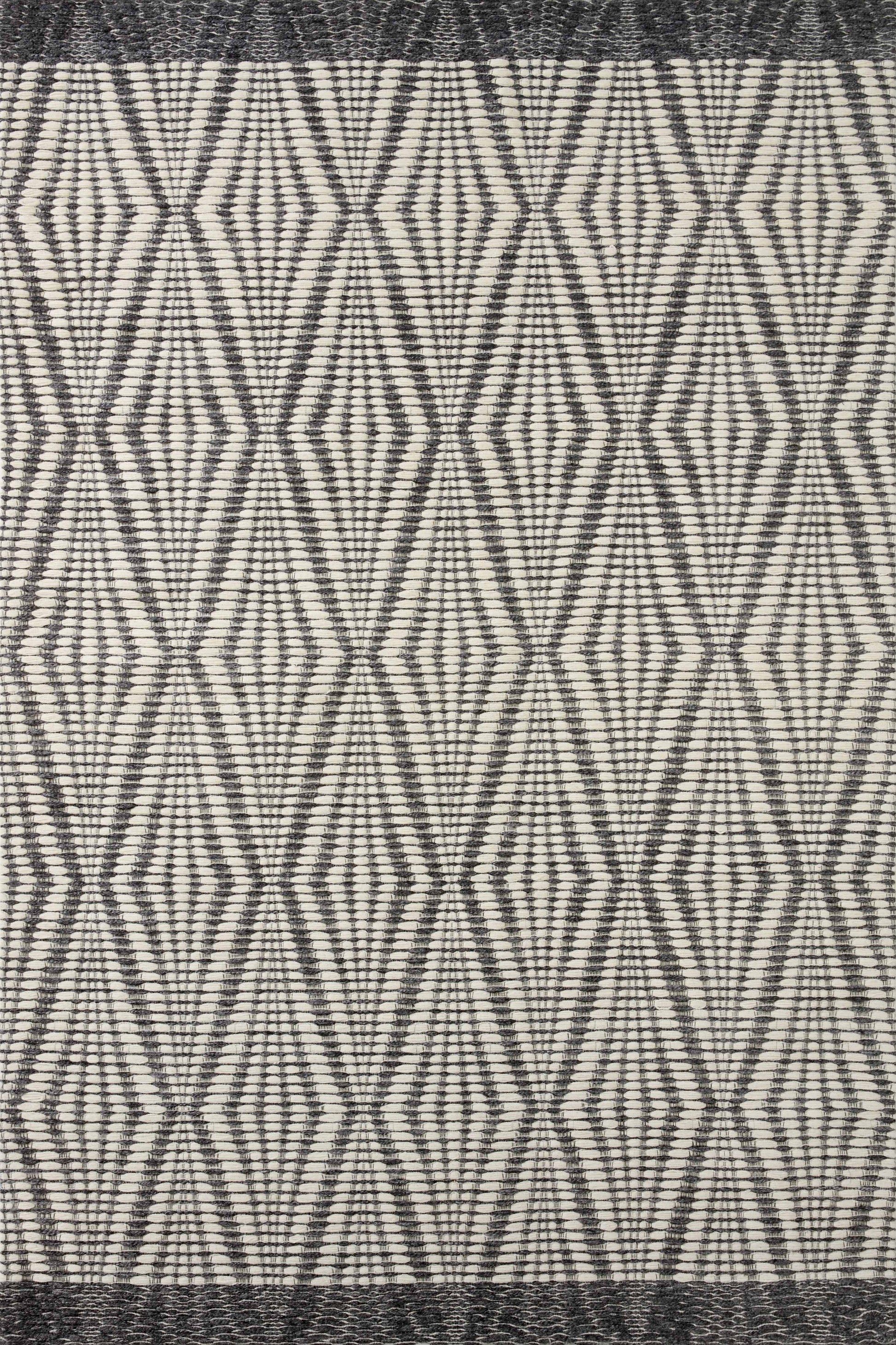 Kenzie Ivory / Charcoal 11'-6" x 15' Area Rug - KNZ-01 - 11'-6" x 15'