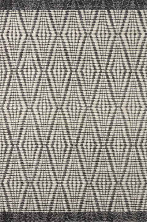 Kenzie Ivory / Charcoal 11'-6" x 15' Area Rug - KNZ-01 - 11'-6" x 15'