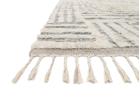 Khalid Ivory / Sky 9'-6" x 13'-6" Area Rug - KF-01 - 9'-6" x 13'-6"