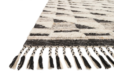 Khalid Natural / Black 9'-6" x 13'-6" Area Rug - KF-02 - 9'-6" x 13'-6"