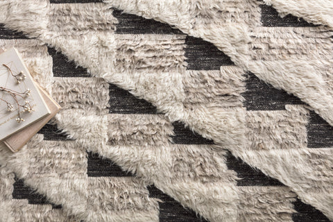 Khalid Natural / Black 9'-6" x 13'-6" Area Rug - KF-02 - 9'-6" x 13'-6"