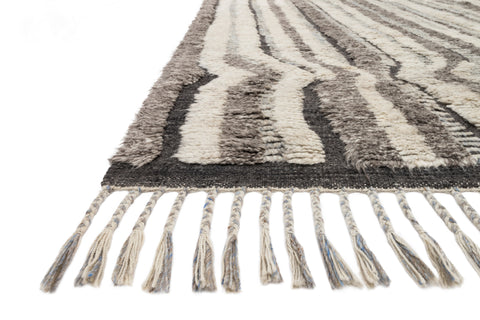 Khalid Stone / Charcoal 9'-6" x 13'-6" Area Rug - KF-03 - 9'-6" x 13'-6"