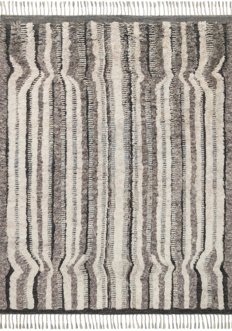 Khalid Stone / Charcoal 9'-6" x 13'-6" Area Rug - KF-03 - 9'-6" x 13'-6"