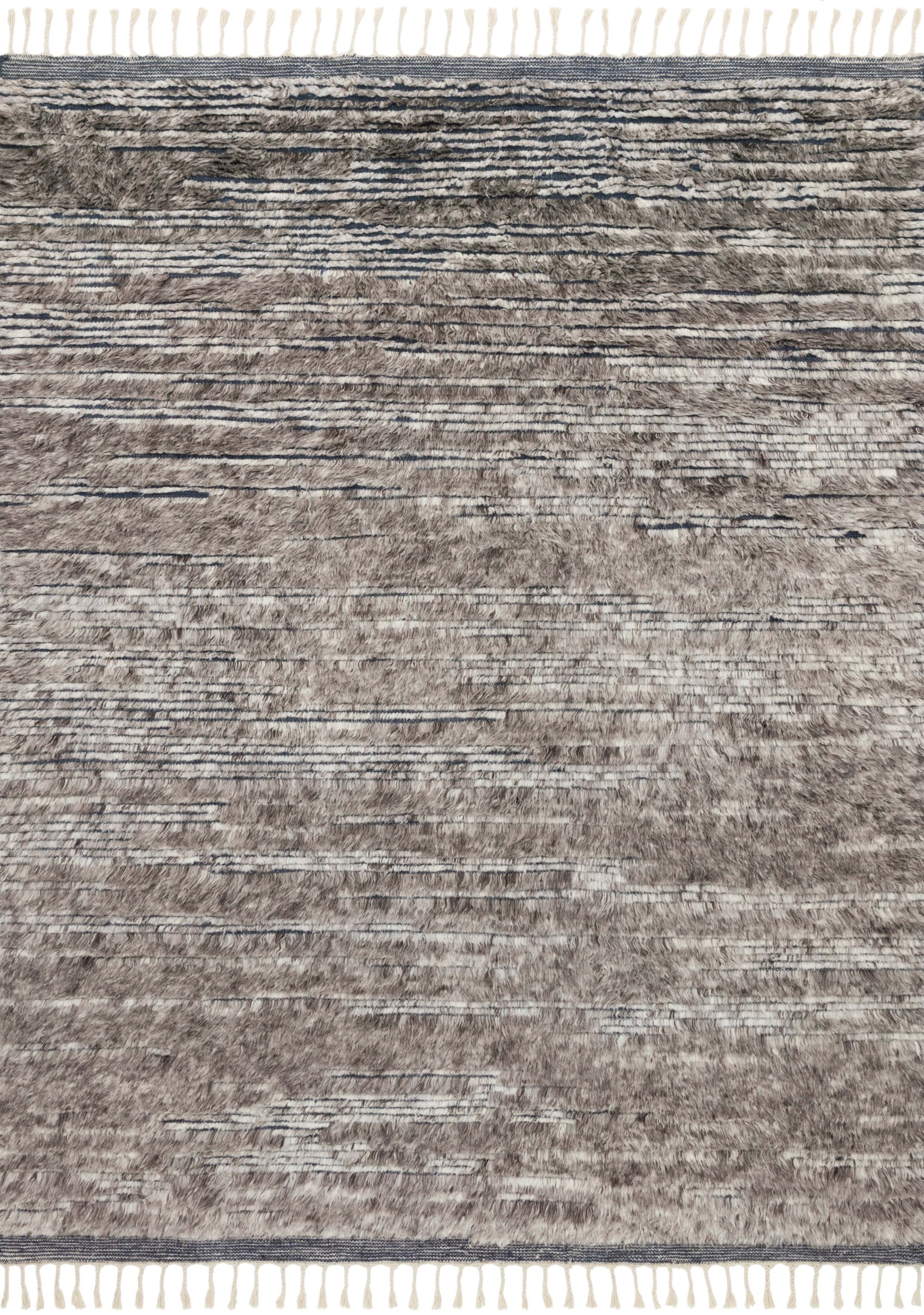 Khalid Pewter / Ink 9'-6" x 13'-6" Area Rug - KF-04 - 9'-6" x 13'-6"