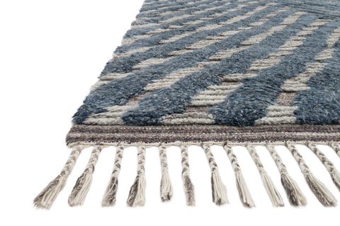 Khalid Blue / Pewter 9'-6" x 13'-6" Area Rug - KF-06 - 9'-6" x 13'-6"