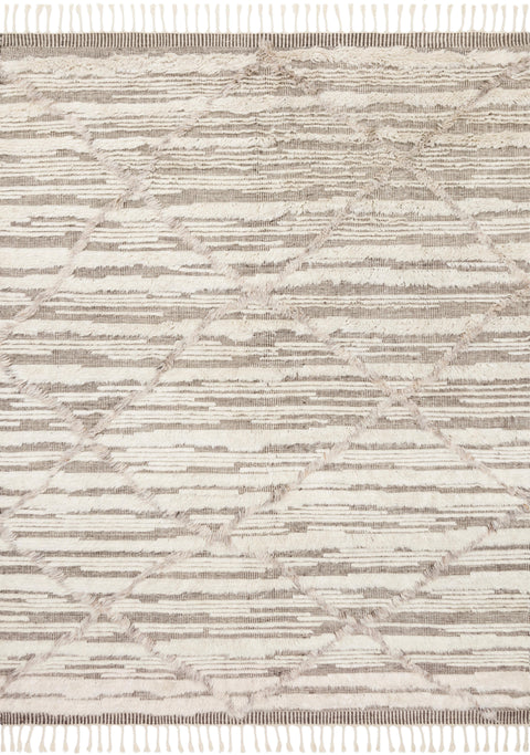 Khalid Ivory / Taupe 9'-6" x 13'-6" Area Rug - KF-07 - 9'-6" x 13'-6"