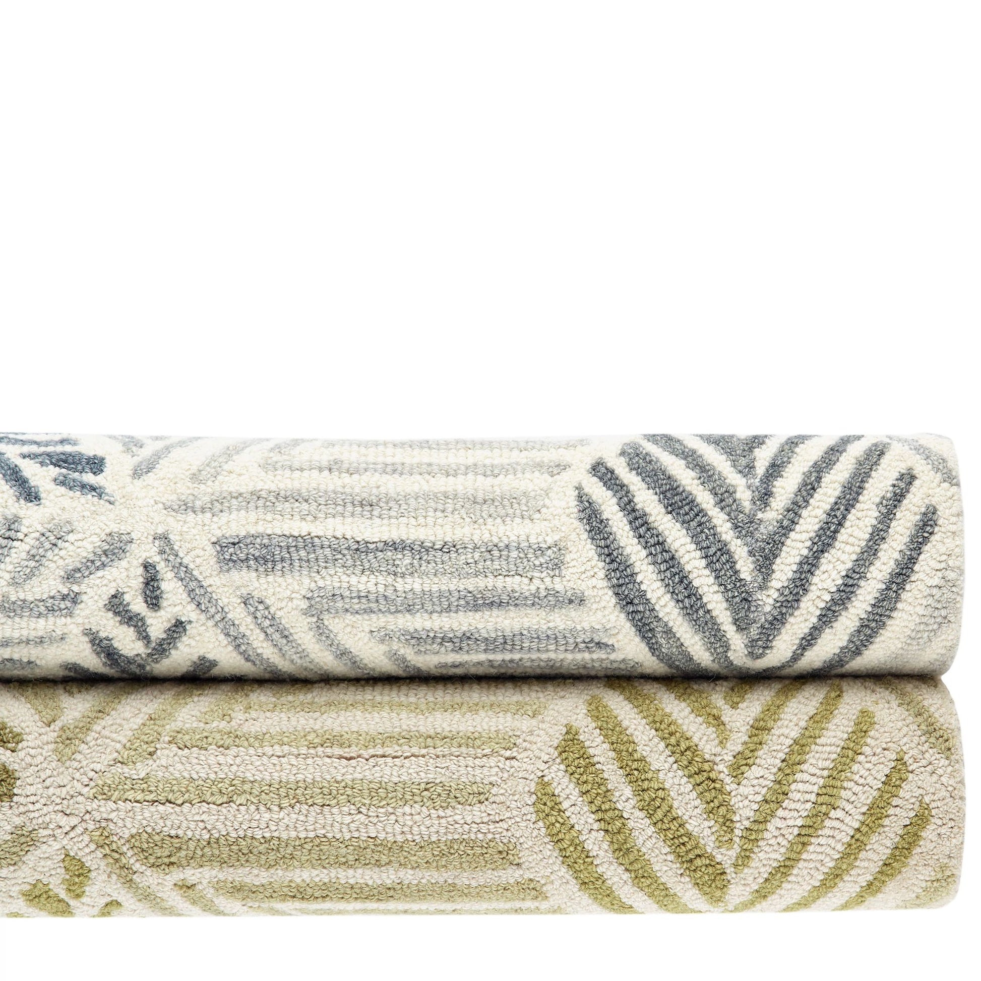 Karari Moss Hand Hooked Wool Rug - DA2023 - 10x14