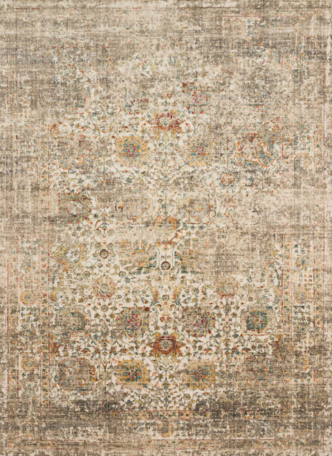 Magnolia Home By Joanna Gaines x Loloi Linnea Multi / Taupe 11'-6" x 15' Area Rug - LIN-05 - 11'-6" x 15'