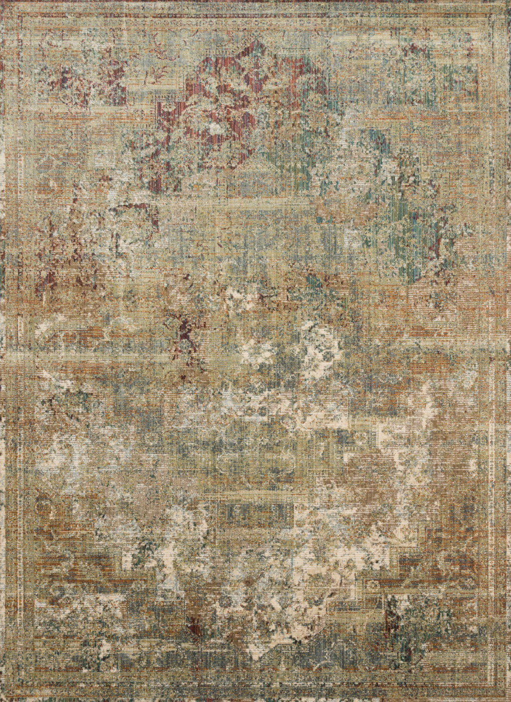Magnolia Home By Joanna Gaines x Loloi Linnea Multi / Ivory 11'-6" x 15' Area Rug - LIN-06 - 11'-6" x 15'