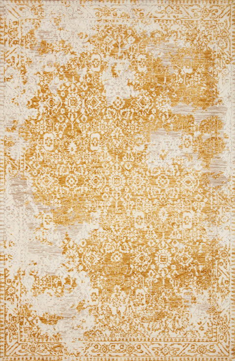 Magnolia Home By Joanna Gaines x Loloi Lindsay Gold / Antique White 9'-3" x 13' Area Rug - LIS-01 - 9'-3" x 13'