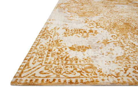 Magnolia Home By Joanna Gaines x Loloi Lindsay Gold / Antique White 9'-3" x 13' Area Rug - LIS-01 - 9'-3" x 13'