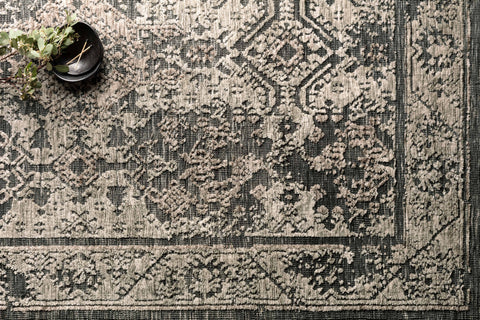 Magnolia Home By Joanna Gaines x Loloi Lindsay Charcoal / Beige 9'-3" x 13' Area Rug - LIS-04 - 9'-3" x 13'