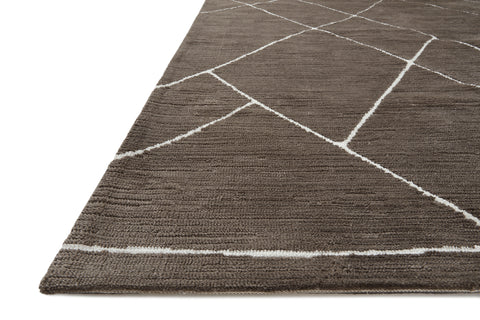 Magnolia Home By Joanna Gaines x Loloi Logan Mocha / White 9'-3" x 13' Area Rug - LOG-01 - 9'-3" x 13'