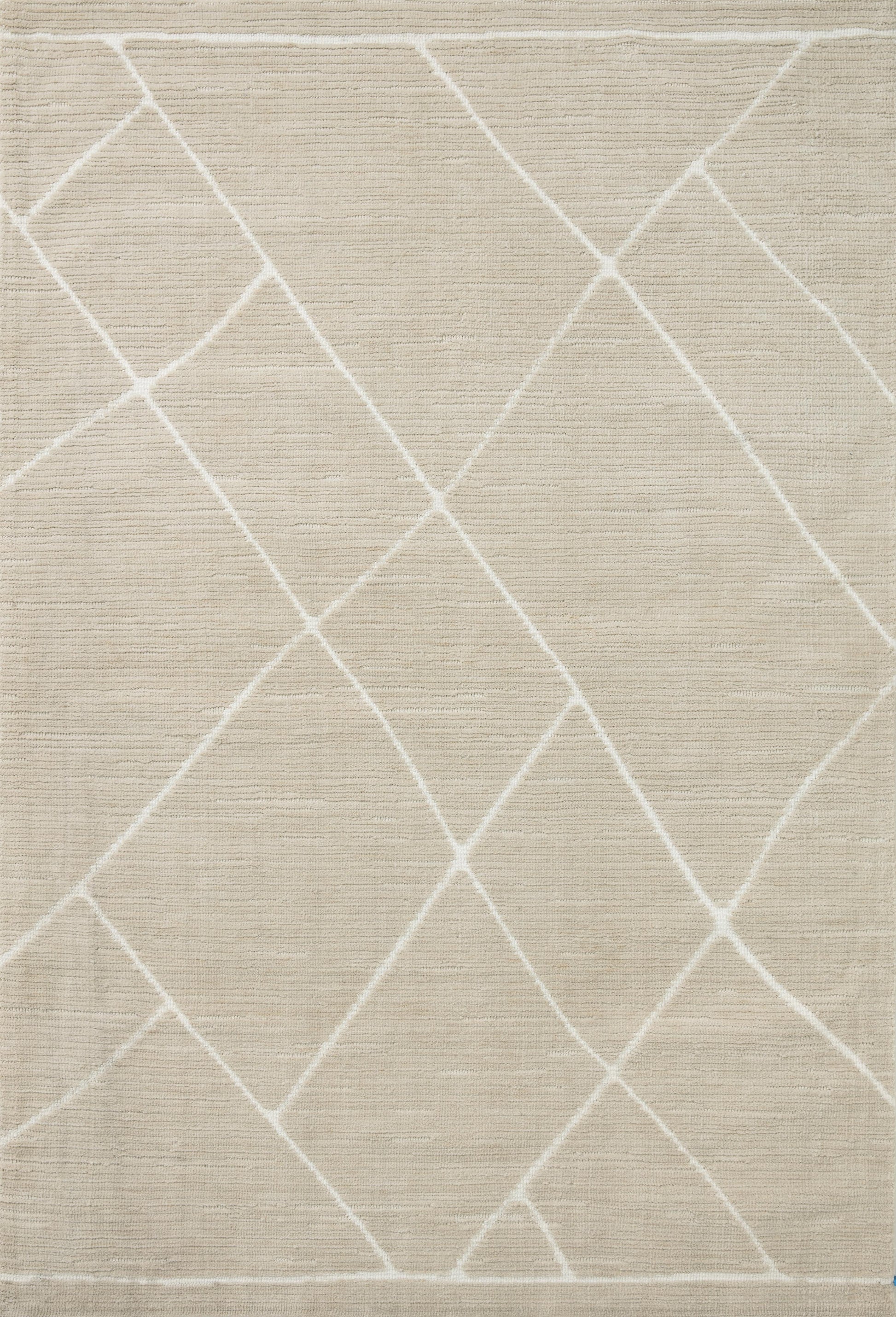 Magnolia Home By Joanna Gaines x Loloi Logan Oatmeal / White 9'-3" x 13' Area Rug - LOG-01 - 9'-3" x 13'