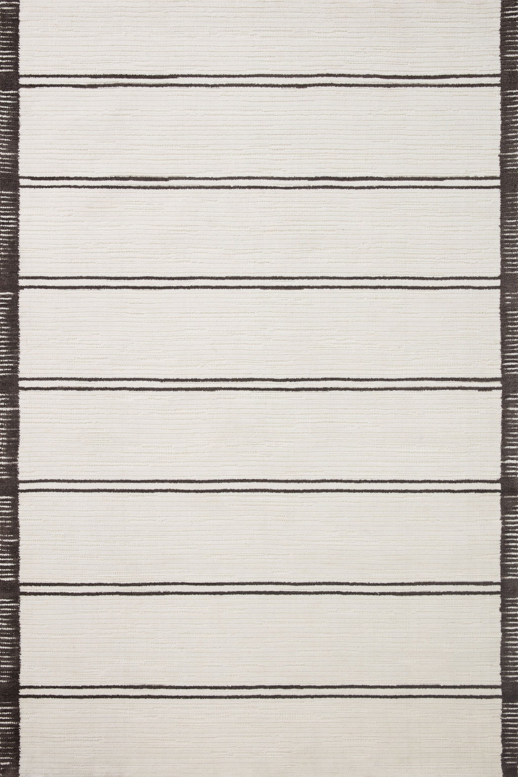 Magnolia Home By Joanna Gaines x Loloi Logan White / Mocha 9'-3" x 13' Area Rug - LOG-02 - 9'-3" x 13'