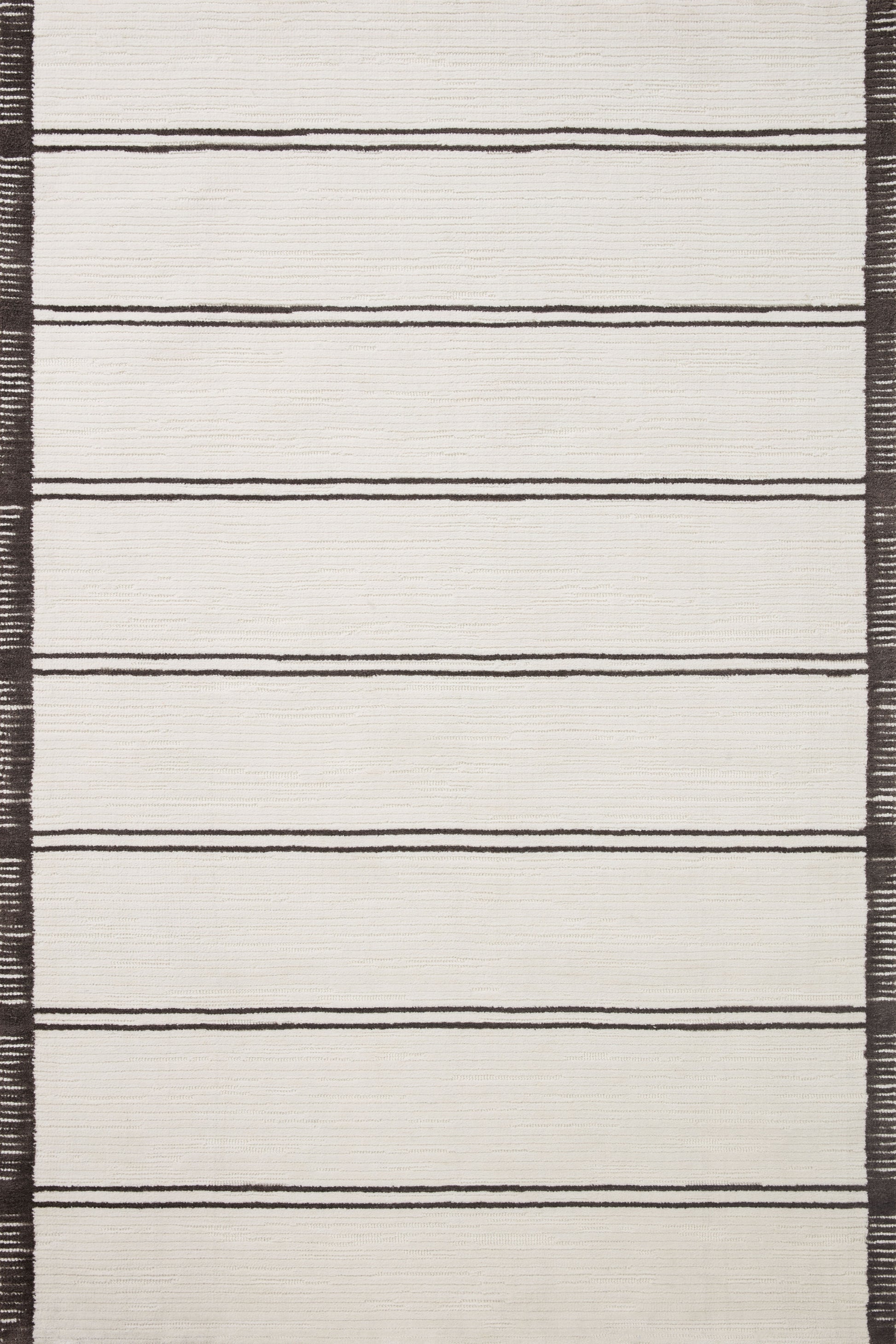 Magnolia Home By Joanna Gaines x Loloi Logan White / Mocha 9'-3" x 13' Area Rug - LOG-02 - 9'-3" x 13'
