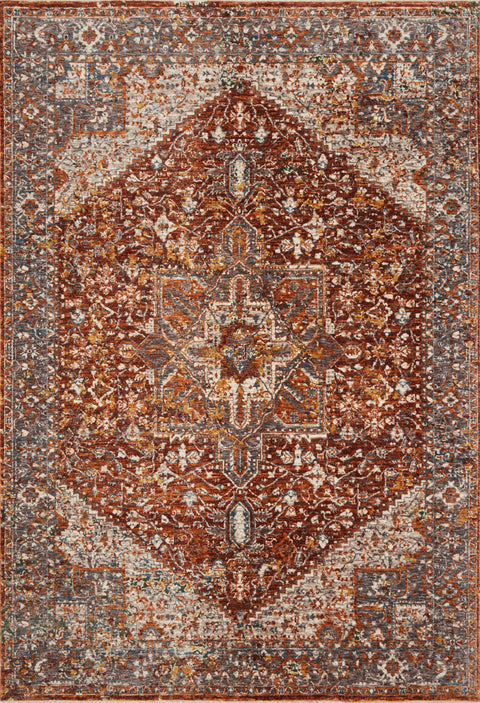 Lourdes Rust / Multi 11'-6" x 15'-7" Area Rug - LOU-02 - 11'-6" x 15'-7"