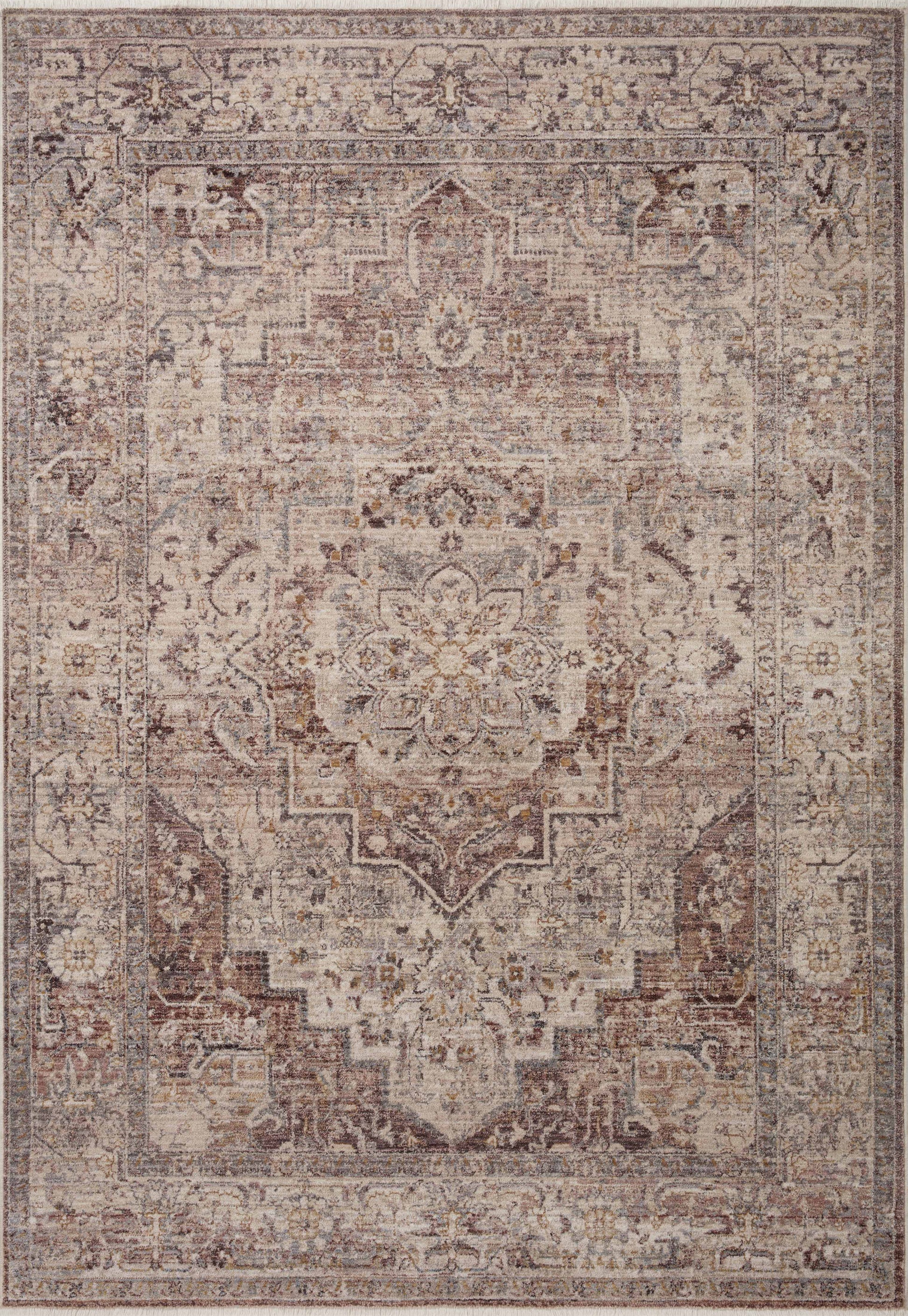 Lyra Berry / Stone 11'-6" x 15'-7" Area Rug - LYR-06 - 11'-6" x 15'-7"