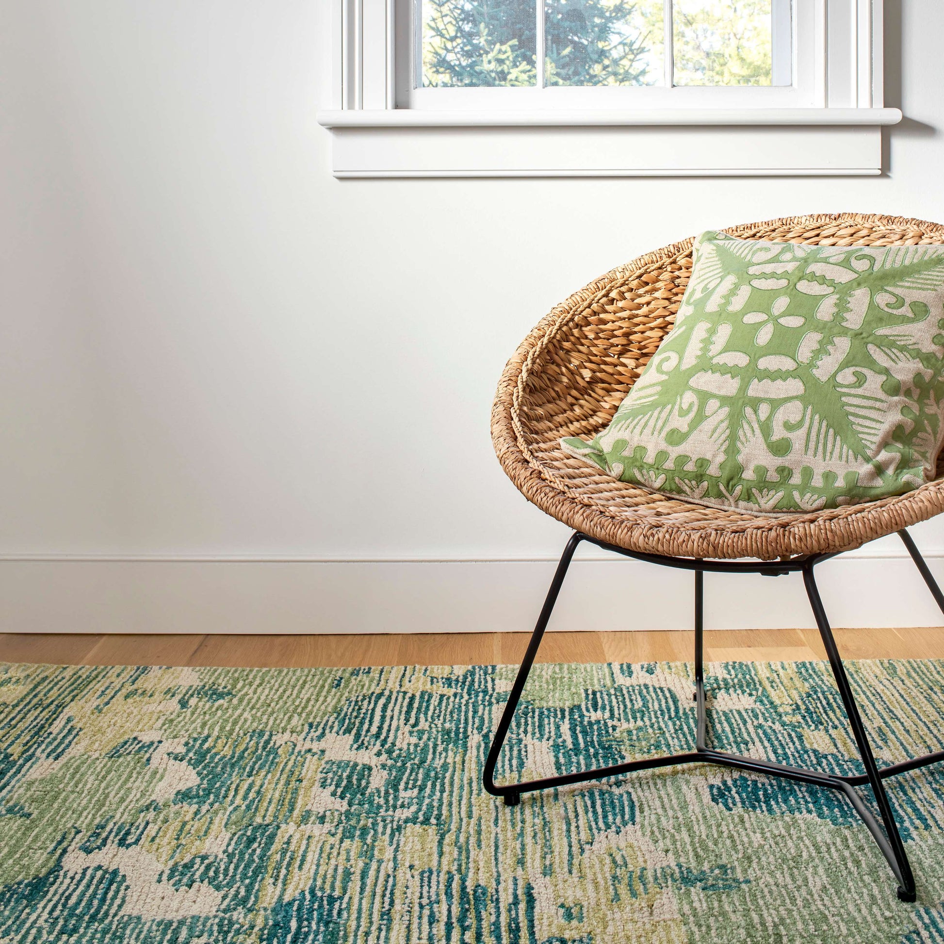 Ladycross Green Hand Hooked Wool Rug - DA1988 - 10x14