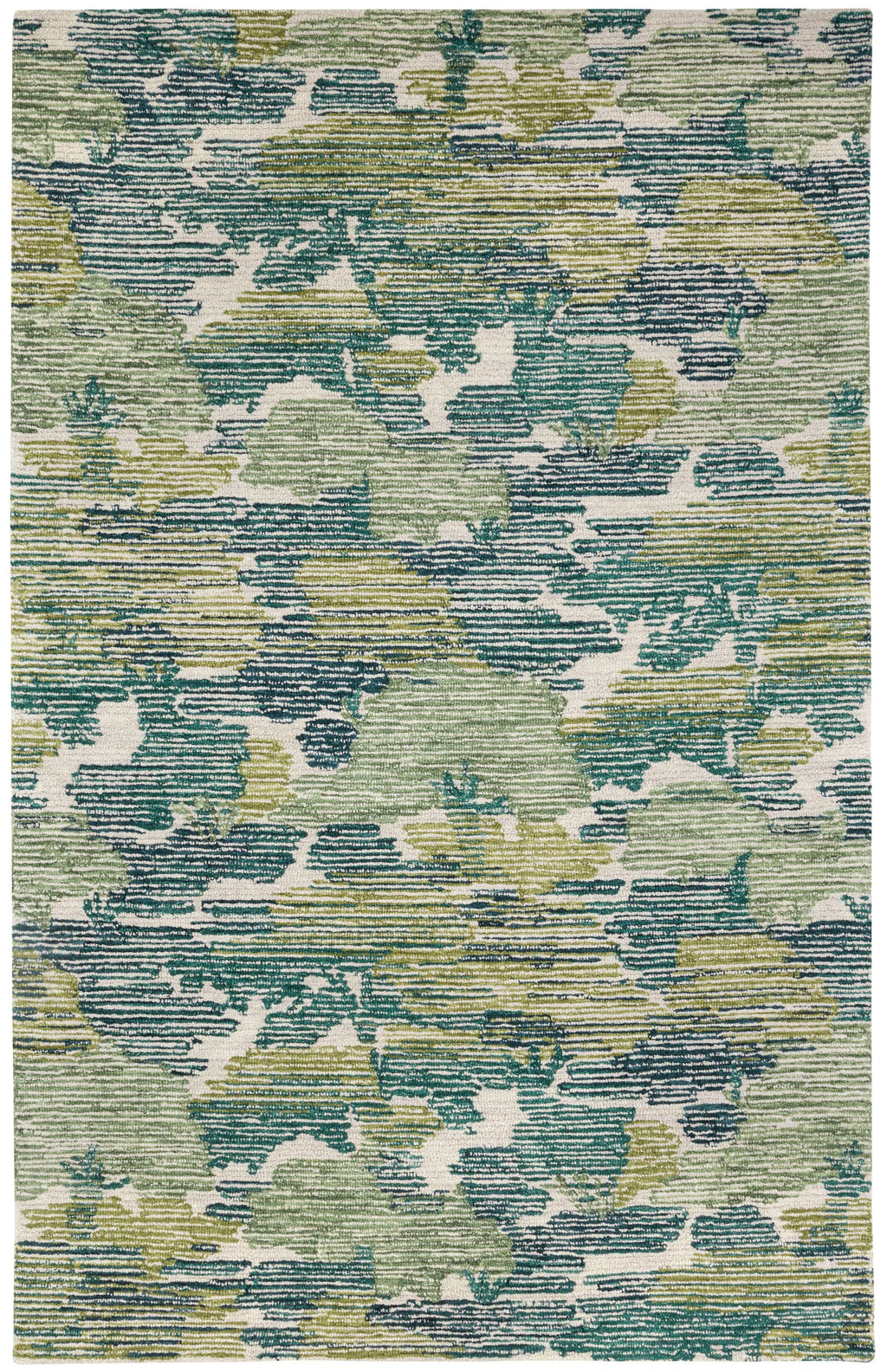 Ladycross Green Hand Hooked Wool Rug - DA1988 - 10x14