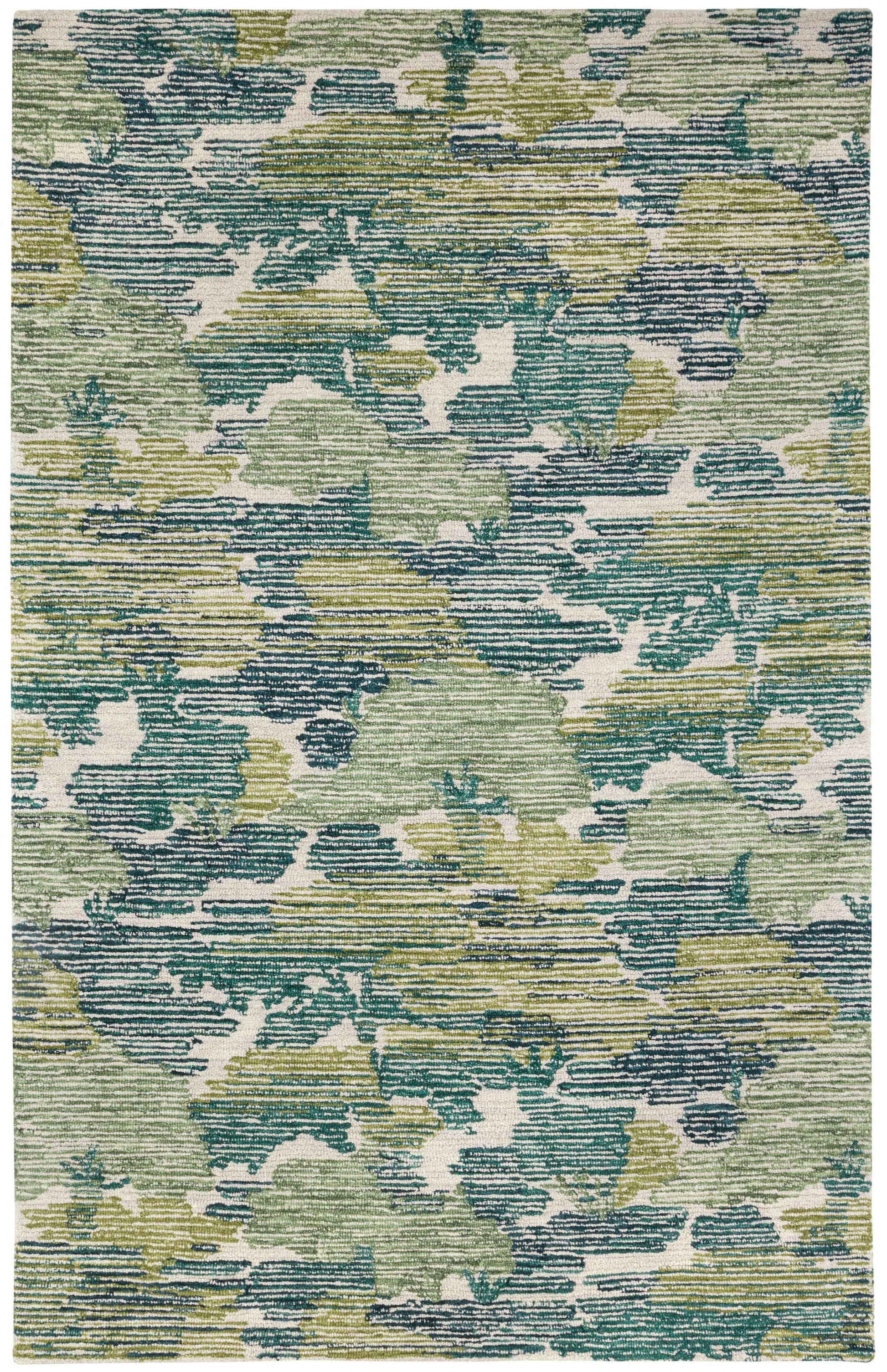 Ladycross Green Hand Hooked Wool Rug - DA1988 - 10x14