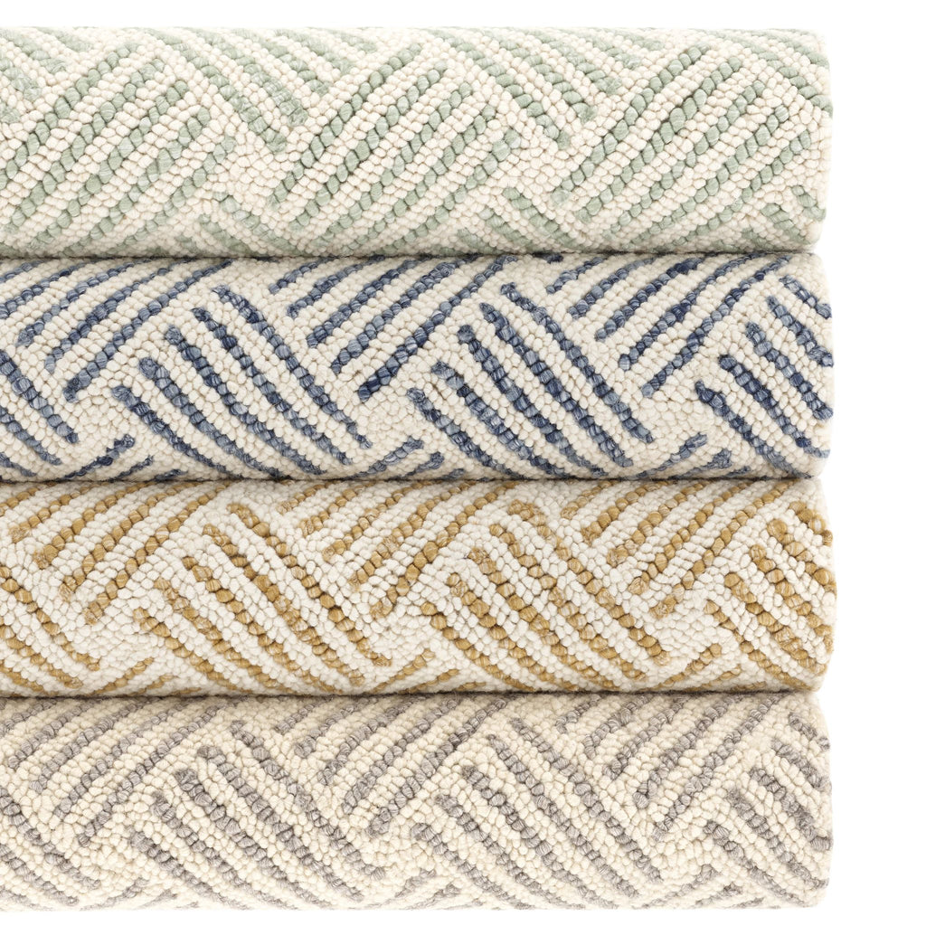Layers Ochre Hand Hooked Wool Rug - DA2213 - 10x14