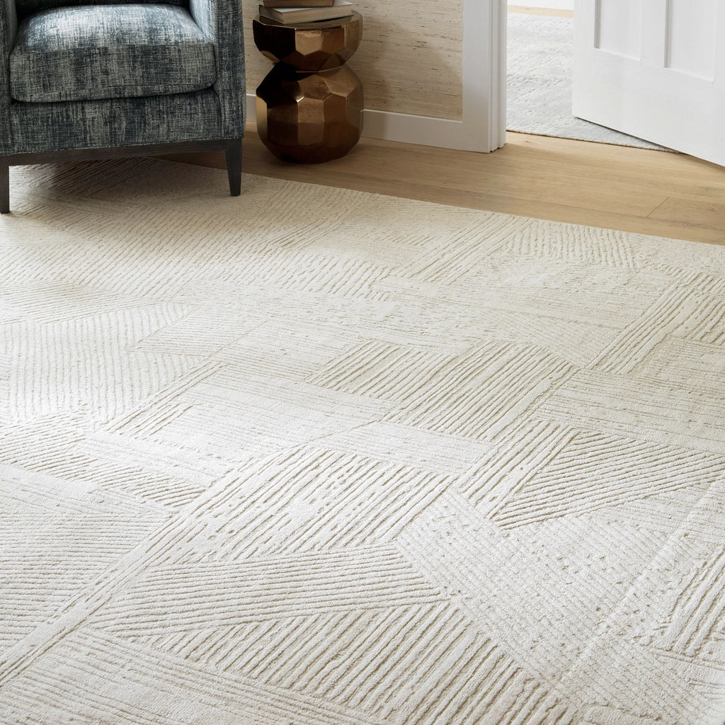 Adrian Beige Handwoven Wool Rug - DA2316 - 10x14