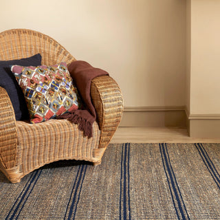 Arbor Navy Handwoven Jute Rug - DA1969 - 10x14