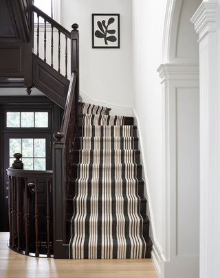 Birmingham Black Handwoven Cotton Rug - RDA166 - Runner-2.5x12