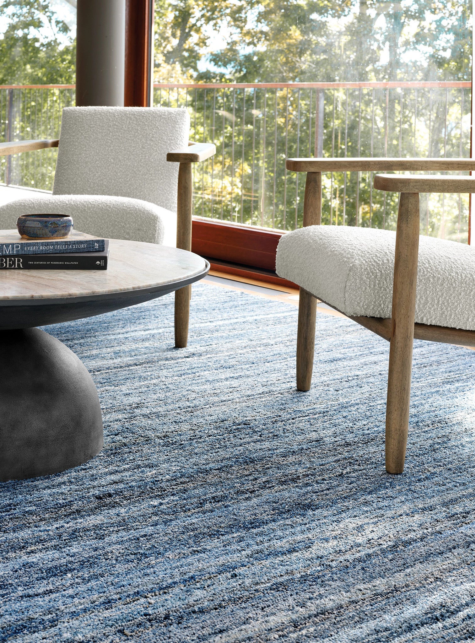 Denim Chindi Blue Hand Hooked Cotton Rug - DA2206 - 10x14
