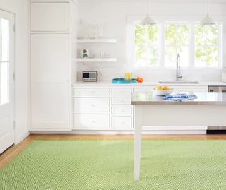 Diamond Sprout/White Handwoven Indoor/Outdoor Rug - RDB100 - Runner-2.5x18