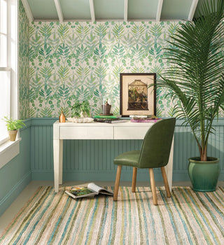 Francisco Green Handwoven Cotton Rug - DA1420 - 10x14