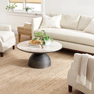 Gridwork Ivory Handwoven Jute Rug - DA976 - 12x16