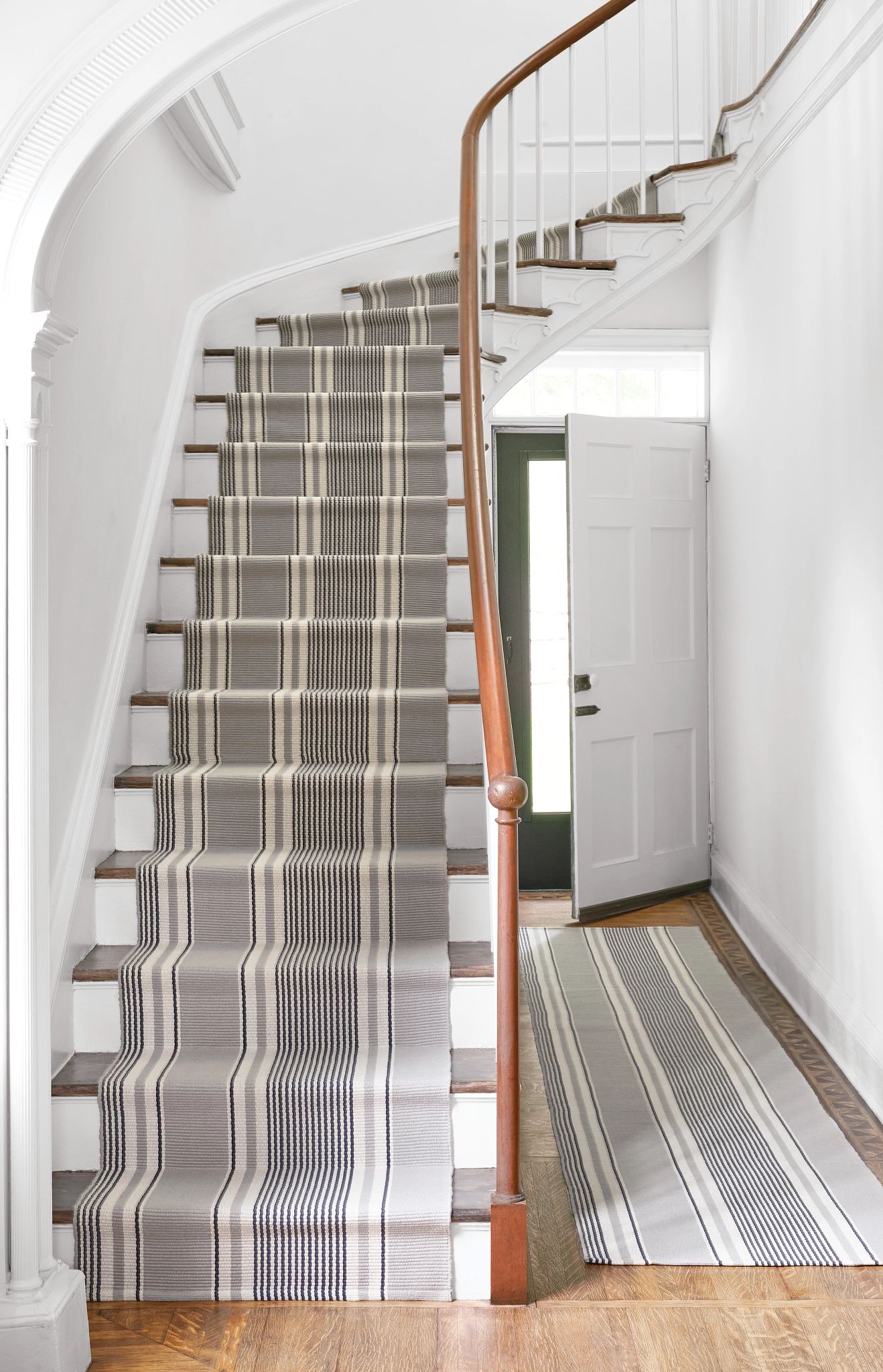 Gunner Stripe Handwoven Cotton Rug - DA1020 - Runner-2.5x12